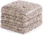UGG Adalee Faux Fur King Blanket for Bed, Double-Sided Soft Blanket, Warm Large Throw for Couch, Washable California King Bedding, Luxury Bedroom Decor, 110" x 90", Oyster Brown