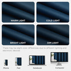 Joydeco Blackout Patio Sliding Door Curtains 96 Inches Long, Grommet Privacy Room Divider Curtains, Extra Wide Thermal Blackout Drapes for Bedroom Living Room (Navy Blue, 60Wx96L, 1 Panel)