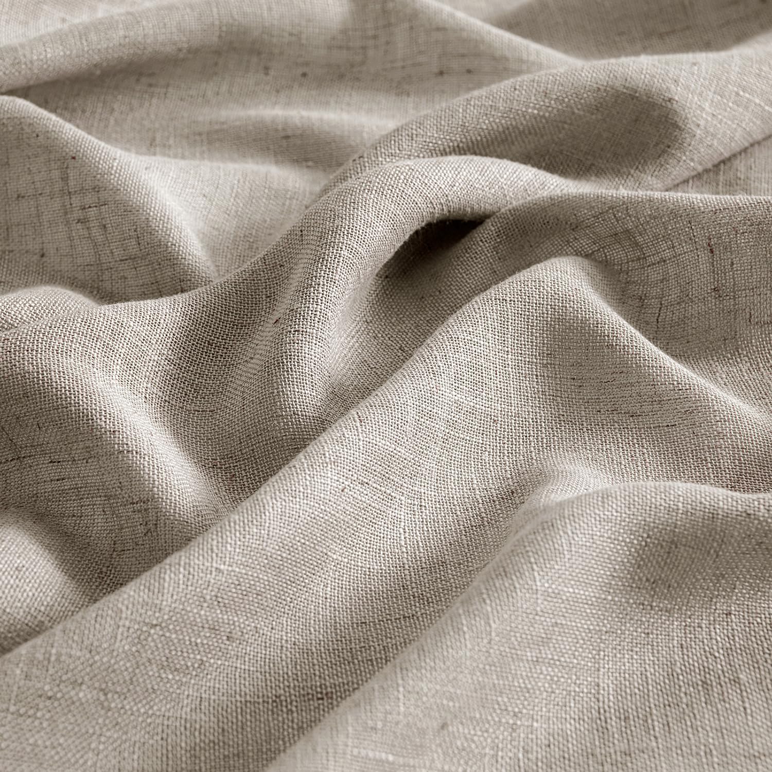 MIULEE Burlywood Birch Linen Curtains 52x96 Inch Long 2 Panels for Bedroom