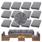 SUKAIKEQA 8PCS Patio Cushion Covers.Patio Furniture Couch SeatSlipcovers
