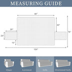 ISSUNTEX Double Protection 100% Waterproof Sofa Covers for Living Room, Couch Covers for 3 Cushion Couch Sofa, Reversible Furniture Protector Sofa Cover for Dogs, Pets, Kids (Sofa, Ivory/Ivory)