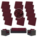 SUKAIKEQA 14PCS Patio Cushion Covers,Patio Furniture Couch Seat Slipcovers