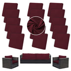 SUKAIKEQA 14PCS Patio Cushion Covers,Patio Furniture Couch Seat Slipcovers