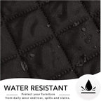 Easy-Going Oversized Recliner Chair Slipcover Reversible Sofa Cover Water Resistant Couch Cover Furniture Protector with Elastic Straps for Pets Dog (Oversized Recliner, Black/Black)