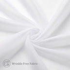 Aiyufeng 2 Pack: Basic White Sheer Curtain Drapes for Living Room 84 Inch Length 2 Panels, Light Filtering Voile Drapes for Bedroom, Patio, Sliding Door, Each 40" W x 84" L