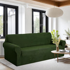 U-NICE HOME Oversized Stretch Sofa Slipcover, Soft Jacquard Fabric Couch Cover, Pet Friendly Furniture Protector, Bronze Green