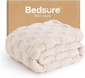 Bedsure GentleSoft Twin Blanket for Bed Cream - Super Soft Cozy Blankets for Kids Girls, Cute Fuzzy Fleece Throws for Bedroom Couch, 60x80 Inches