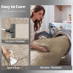 5x8 Area Rug for Living Room: Fluffy Shag Soft Washable Rugs Fuzzy Plush Indoor Carpet for Bedroom Nursery Playroom Dorm Kids Girls Boys Room (Camel, 5'x8')