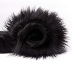 Ashler faux fur rug, Fluffy Shaggy Area Rug Ultra Soft 3 x 3 Feet Round Fur Rug, Black Fuzzy Rug Machine Washable Shag Rug, Nursery Decor Throw Rugs for Bedroom, kids room, Living Room
