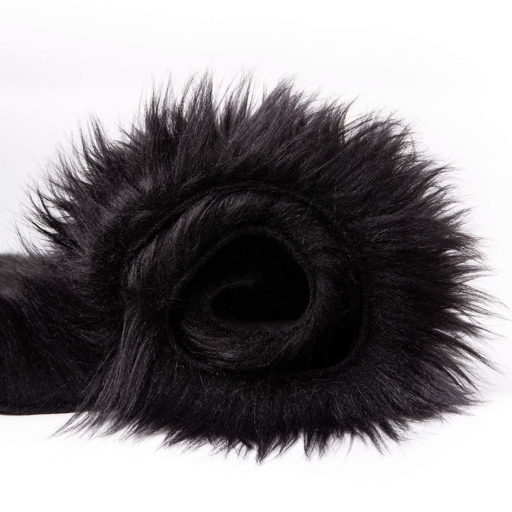 Ashler Faux Fur Rug, Black Area Rugs, Fluffy Sheepskin Fur Rug, Fuzzy Ultra Soft 2 x 6 Ft Rugs, Machine Washable Shag Rug, Nursery Throw Rugs for Bed, Living, Kids Room