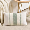 Fancy Homi Set of 1 Sage Green Boho Lumbar Decorative Throw Pillow Covers 16x24 Inch for Living Room Bedroom Couch Bed Sofa, Rustic Retro Cushion Case, Bohemian Room Home Decor, Women Teen Girls Gift