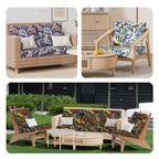 8Pcs Outdoor Cushion Covers, Stretch Patio Furniture Couch Chair Slipcovers