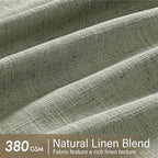 MIULEE Pinch Pleated Thick Linen Curtains 108 Inches Length 2 Panels for Living Room Bedroom, Extra Long Pinch Pleat Drapes Back Tab Light Filtering Sage Green Foor to Ceiling Curtains with Hooks