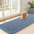 OLANLY Dog Door Mat for Muddy Paws 59x20, Super Absorbent Chenille Mud Mat