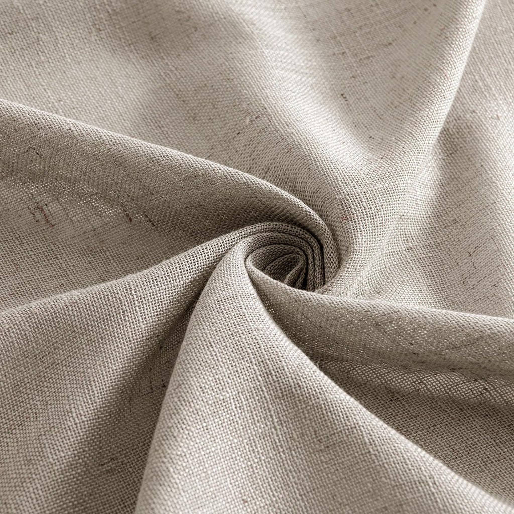 MIULEE Burlywood Birch Linen Curtains 52x96 Inch Long 2 Panels for Bedroom