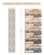 Restydon Washable Runner Rug 2.5x14, Long Kitchen Rugs Non-Slip, Orange