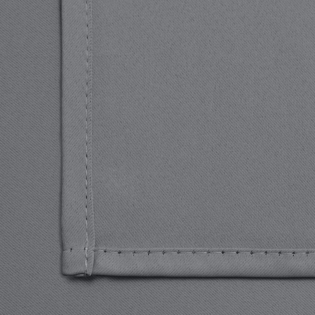 Yakamok Grey Room Darkening Curtains 62x84 inch Gray Grommet-Living Room