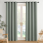 NICETOWN Room Darkening Draperies Curtains Panels, 2 Panels Sage Green W52 x L84