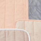 Great Bay Home Velvet Sofa Cover - Washable Slipcover Furniture Protector with Elastic Straps - Furniture Cover for Dogs, Kids, and Pets - Stitched Detail (Peach)