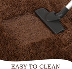 Chicrug Soft Runner Rug for Bedroom Living Room Plush Fluffy Rug 2x8 Feet, Shag Furry Runner Carpet Non Shedding for Nursery Children Kids Girls Room Home Decorative, Coffee