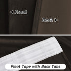 RYB HOME Brown Blackout Curtains 84 inches Long Velvet for Bedroom