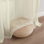 OWENIE Sheer Curtains 84 Inches Long 2 Panels Set, Sheer Cream Curtains for Living Room Bedroom 59 Inch Extra Wide, Modern Voile Filmy Rod Pocket Drapes, 2 Pcs, Each 59 W x 84L, Cream