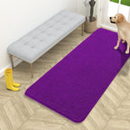OLANLY Dog Door Mat for Muddy Paws 54x24, Absorbs Moisture and Dirt, Absorbent Non-Slip Washable Doormat, Quick Dry Chenille Mud Mat for Dogs, Entry Indoor Entryway Carpet for Inside Floor, Purple