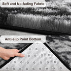 TWINNIS Super Soft Shaggy Rugs Fluffy Carpets 5x7 Feet, Indoor Modern Plush Area Rugs for Living Room Bedroom Kids Room Nursery Home Decor, Upgrade Anti-Skid Fuzzy Rug, Black and Grey