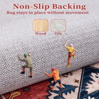 SERISSA 4x6 Washable Non Slip Boho Area Rug for Bedroom，Rust