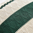 Fancy Homi Set of 1 Dark Green Boho Lumbar Decorative Throw Pillow Covers 12x20 Inch for Couch Bed Sofa Bedroom, Modern Farmhouse Vintage Forest Green Living Room Decor