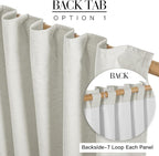 RYB HOME Ivory White 100% Blackout Curtains for Bedroom, Linen Drapes Back Tab&Rod Pocket, Thermal Insulated Privacy Assurd Curtains for Sliding Glass Doors/Dining/Living Room, W52 x L90, 2 Panels