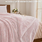 Exclusivo Mezcla Plush Fuzzy Fleece Bed Blanket King Size, Super Soft, Fluffy and Warm Blankets for Couch, Bed, All Season (Mixed Pink, 90x104 inches)