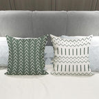 YCOLL Pillow Covers 20x20 Set of 4, Modern Sofa Throw Pillow Cover, Decorative Outdoor Linen Fabric Pillow Case for Couch Bed Car, Aqua Green