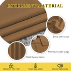 NICETOWN Half Window Curtains for Bedroom - Grommet Modern Thermal Insulated Blackout Window Drapes Sound Reducing for Nursery/Kitchen, Gold Brown, W52 x L54, Set of 2