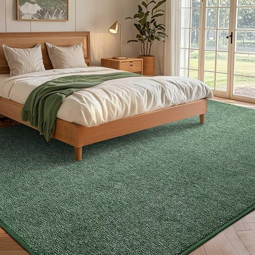 5x7 Green/White Area Rug Non-Slip Washable Soft for Living Room Bedroom