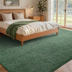 5x7 Green/White Area Rug Non-Slip Washable Soft for Living Room Bedroom