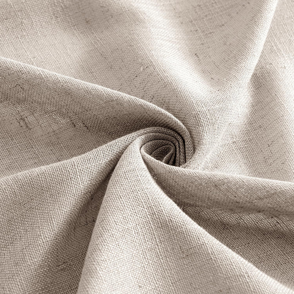 MIULEE Natural Linen Curtains 52x54 Inch Length for Bedroom Living Room