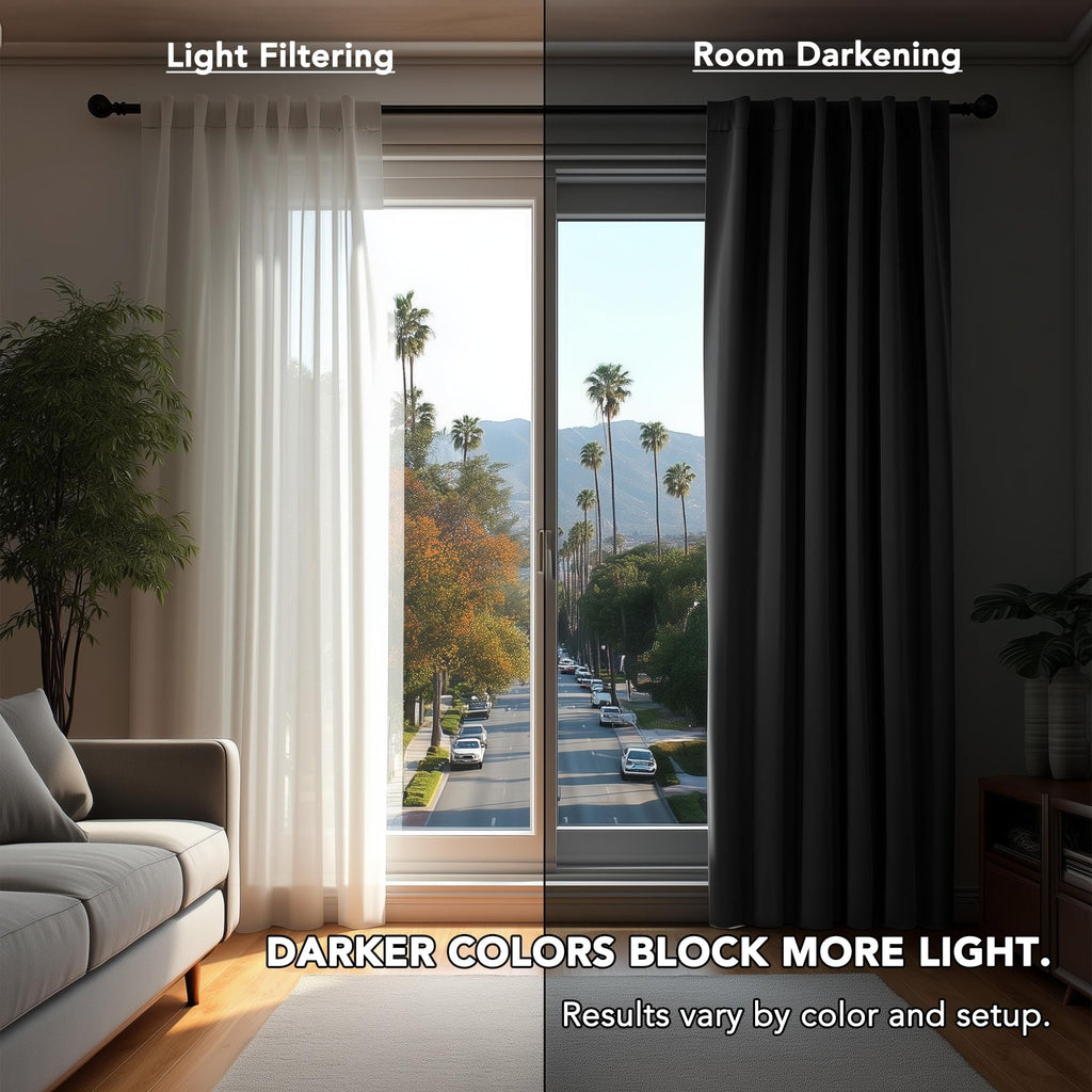 Deconovo Blackout Curtains for Bedroom 108 Inches Long