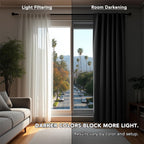 Deconovo Blackout Curtains for Bedroom 108 Inches Long