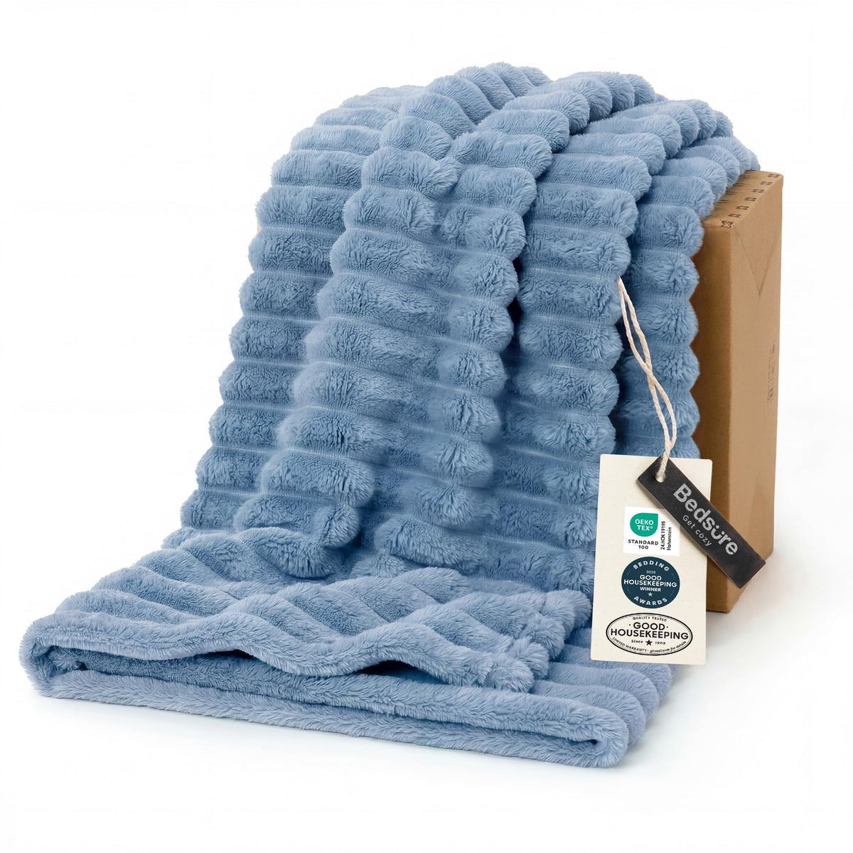 Bedsure Soft Throw Blanket for Couch Decor Gifts Lavender Fog 50"x60"