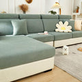 Sofa Covers Couch Covers for Sofa Pet Friendly Couch Cushion Covers Universal Sofa Covers Washable Stretch Slipcovers for Sectional Sofa (Texture Green,Chaise Cover)
