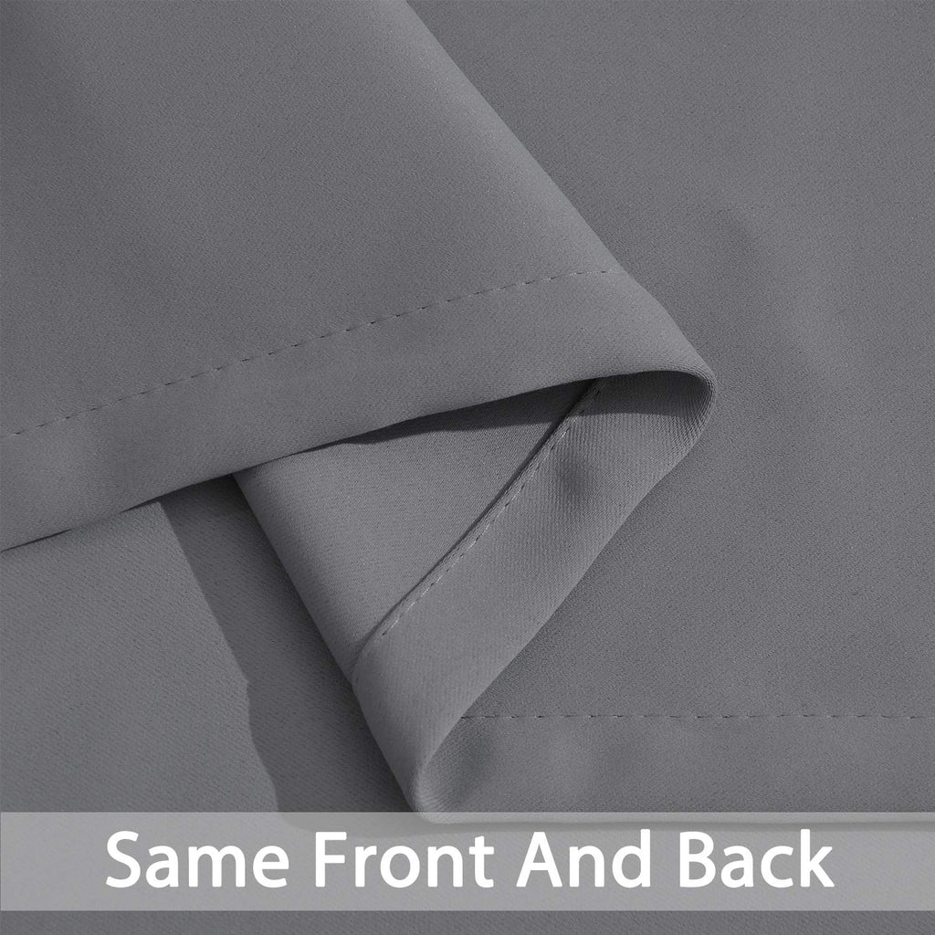 Yakamok Grey Room Darkening Curtains 84 inch Gray Sliding Door Drapes