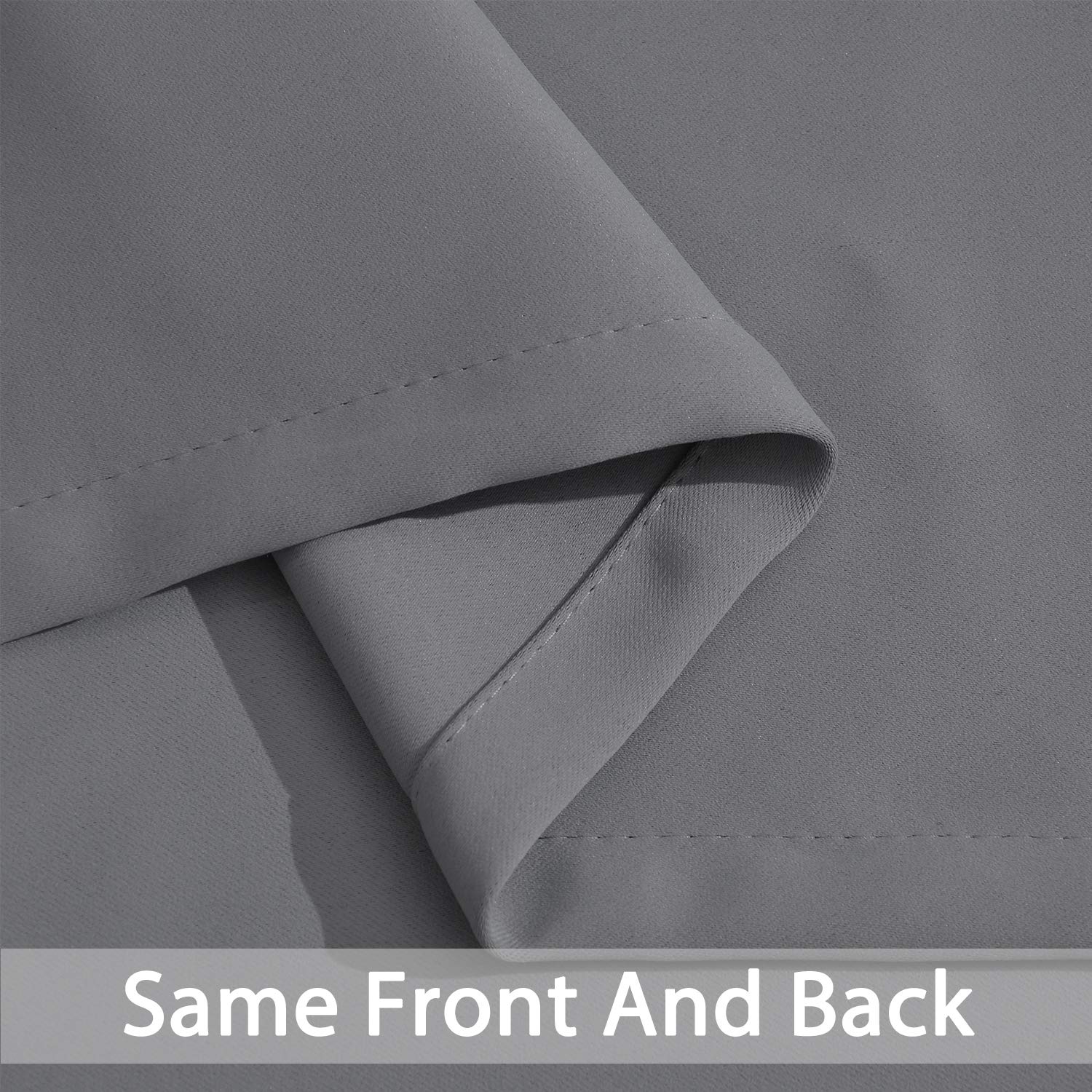 Yakamok Grey Room Darkening Curtains 84 inch Gray Sliding Door Drapes