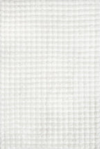 nuLOOM Jeni Off-White, 6' Round, Solid Faux Rabbit, Fluffy and Cozy, High Traffic, Stain Resistant, Easy Clean, Durable Washable Area Rug for Bedroom, Living Room, Dining, Den, Foyer, Entryway