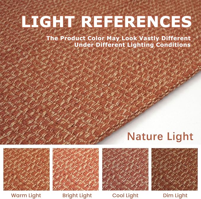 KOZYFLY Runners for Hallways 3x10 ft Washable Kitchen Runner Non Slip Rubber Backed Hallway Rugs Cotton Entryway Runner Rug Floor Carpet for Indoor Hall, Backdoor, Kitchen, Orange/Tan
