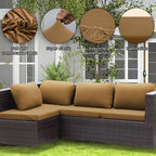 SUKAIKEQA 8PCS Patio Cushion Covers.Patio Furniture Couch SeatSlipcovers