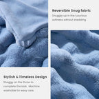 Cozy Bliss Faux Fur Bubble Throw Blanket for Couch, Fuzzy Soft Plush Thick Blanket for Sofa Bed Gift, 50x60 Inches Misty Blue