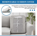 XINEAGE 2026 New 4 Pieces Couch Covers for 3 Cushion Couch Super Stretch Thick Soft Sofa Cover Anti Slip Sofa Slipcover Dogs Cats Furniture Protector (Silver Grey, 71"-91")