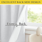 NICETOWN Farmhouse Blackout Small Curtains - Thermal Insulated Grommet Curtain Valances Room Darkening for Kitchen Window Treatments Home Decor, 34" Wide x 30" Long, 1 Pair, Greyish White