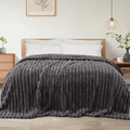 Exclusivo Mezcla Striped Twin Size Fleece Blanket for Bed, Couch, 60"x80"